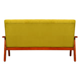 Clifton Wooden Sofa Set (3+1+1-Seater) - Teak Finish