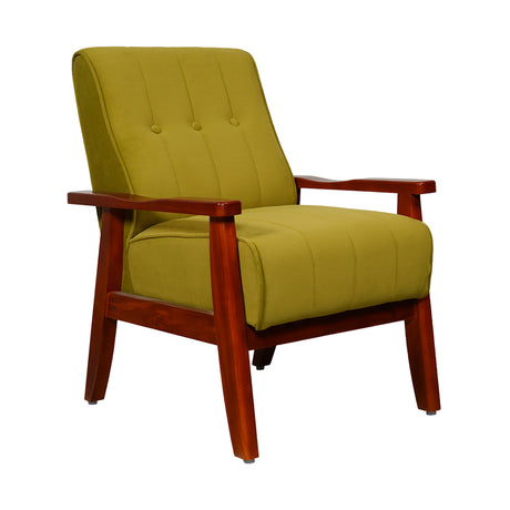Clifton Wooden Sofa 1-Seater - Teak Finish_1