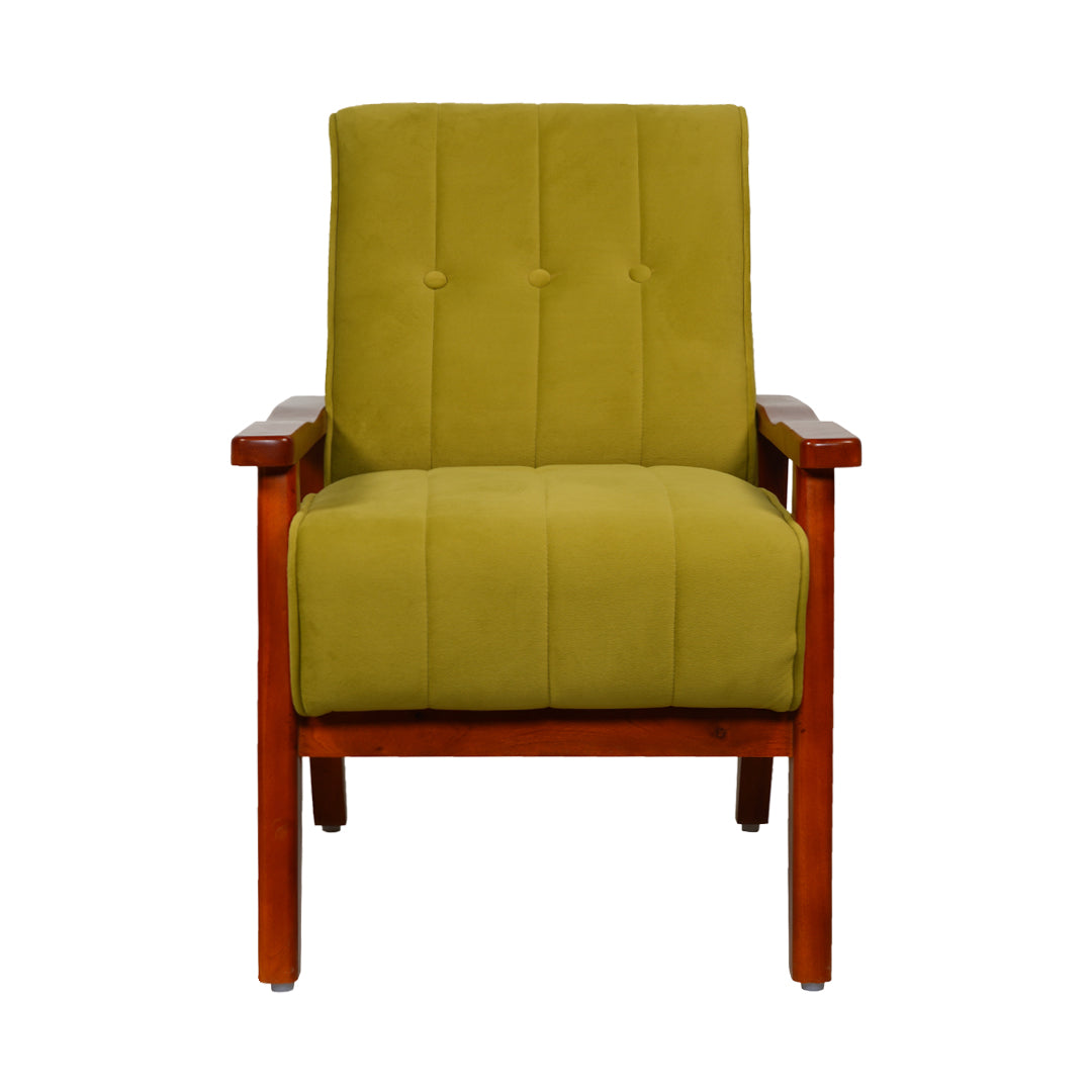 Clifton Wooden Sofa Set (3+1+1-Seater) - Teak Finish_5