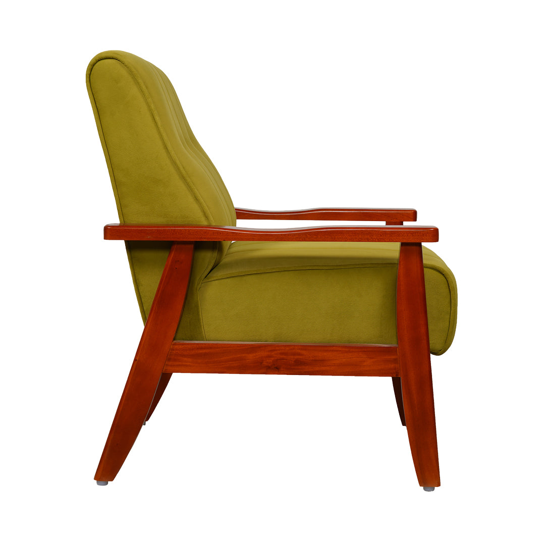 Clifton Wooden Sofa Set (3+1+1-Seater) - Teak Finish_6