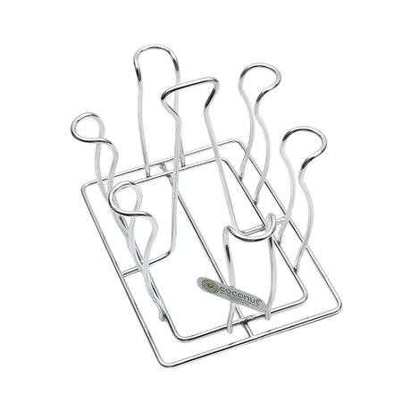 Coconut 315 Wire Stainless Steel Glass Stand - 7 Holders_Front View