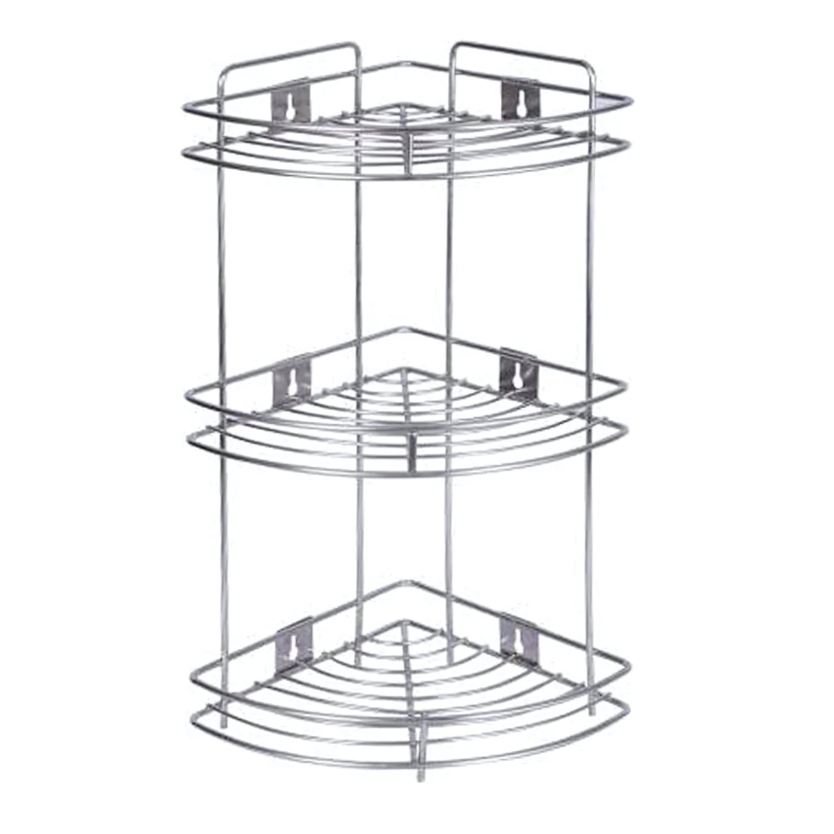 Coconut C24-SS-Y16 Triangle Corner SS Storage Stand 3 Step Small_1