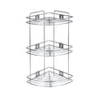 Coconut C24-SS-Y16 Triangle Corner SS Storage Stand 3 Step Small_Front View