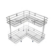 Coconut C24-SS-Y18 L Corner SS Storage Stand 2 Step Small_Front View