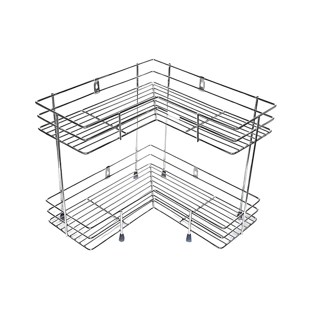 Coconut C24-SS-Y18 L Corner SS Storage Stand 2 Step Small_Front View