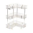 Coconut C24-SS-Y18 L Corner SS Storage Stand 3 Step Small_Front View