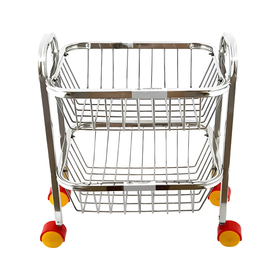 Coconut C24-SS-Y30 Basic Kitchen SS Trolley 2-Tier Small_Front View