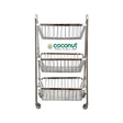 Coconut C24-SS-Y9 Rectangle Pluto SS Trolley 3-Tier Big_Front View