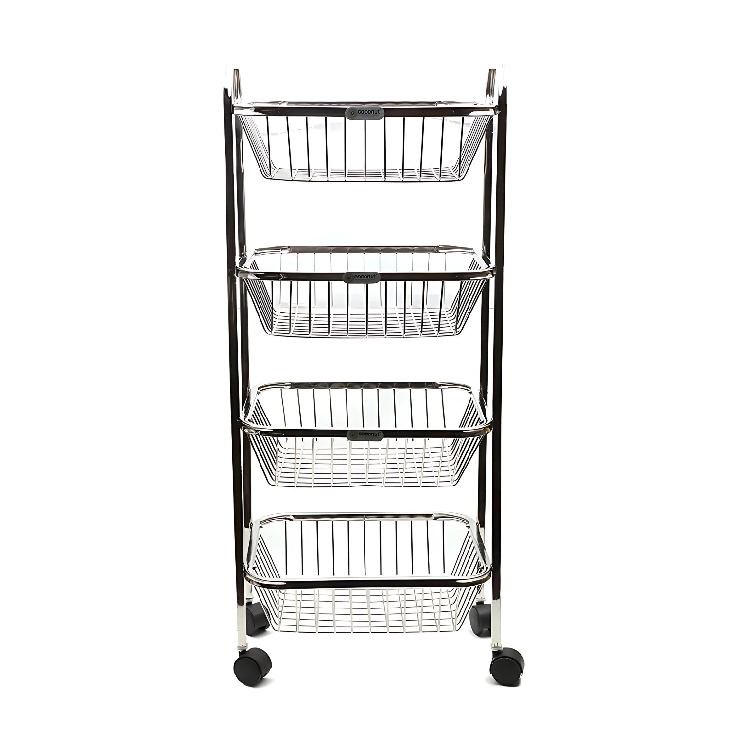 Coconut C24-SS-Y9 Rectangle Pluto SS Trolley 4-Tier Big_1
