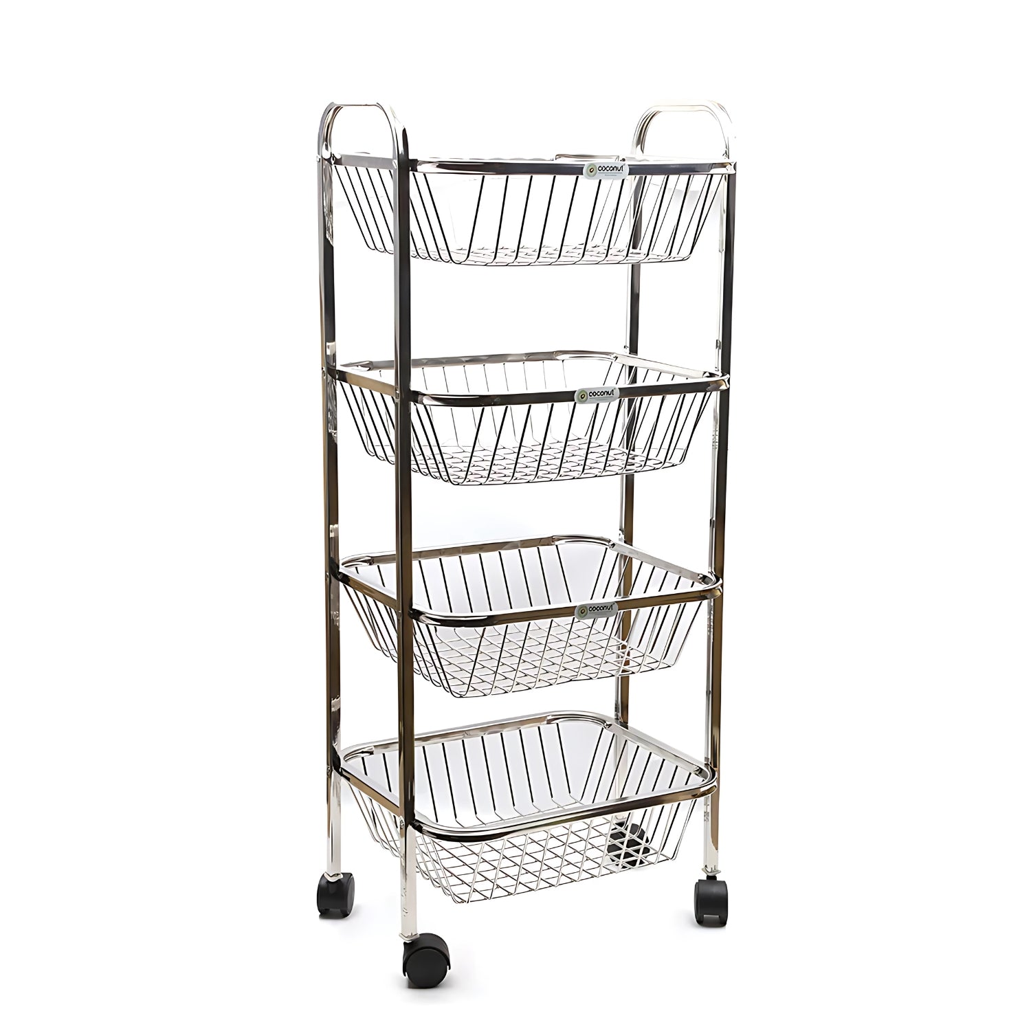 Coconut C24-SS-Y9 Rectangle Pluto SS Trolley 4-Tier Big_2