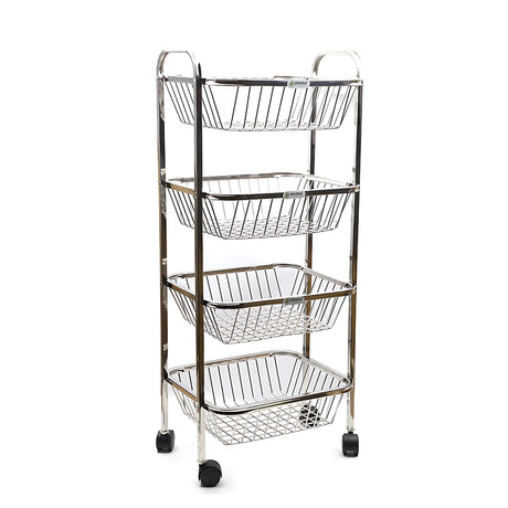 Coconut C24-SS-Y9 Rectangle Pluto SS Trolley 4-Tier Big_2