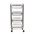 Coconut C24-SS-Y9 Rectangle Pluto SS Trolley 4-Tier Small_1