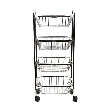 Coconut C24-SS-Y9 Rectangle Pluto SS Trolley 4-Tier Small_1