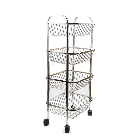 Coconut C24-SS-Y9 Rectangle Pluto SS Trolley 4-Tier Small_2