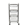 Coconut C24-SS-Y9 Rectangle Pluto SS Trolley 4-Tier Small_Front View