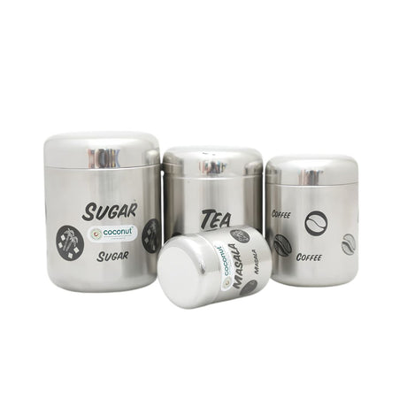 Coconut E11 TCSM Stainless Steel Jumbo Matt Set of 4 Containers_Containers 4