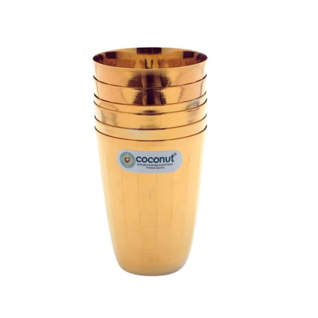 Coconut Glitter Stainless Steel Citrus Gold Coating Juice Glass_Features