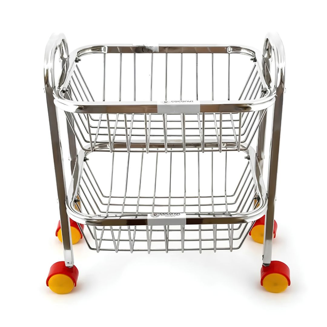 Coconut SS-Y30 Basic Kitchen SS Trolley 2-Tier Big_Front View
