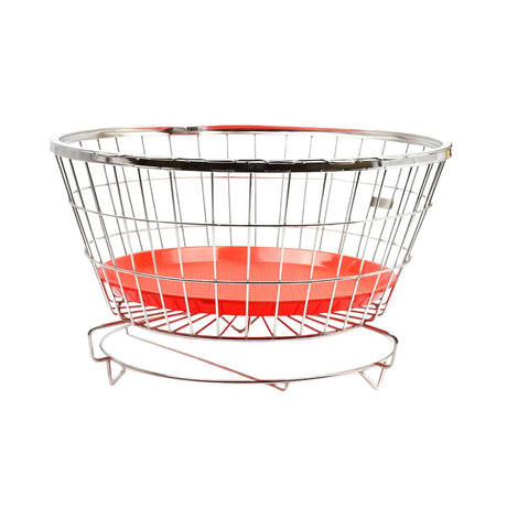 Coconut Y27 Smart Stainless Steel Dish Drainer Round Big _Stand Front View