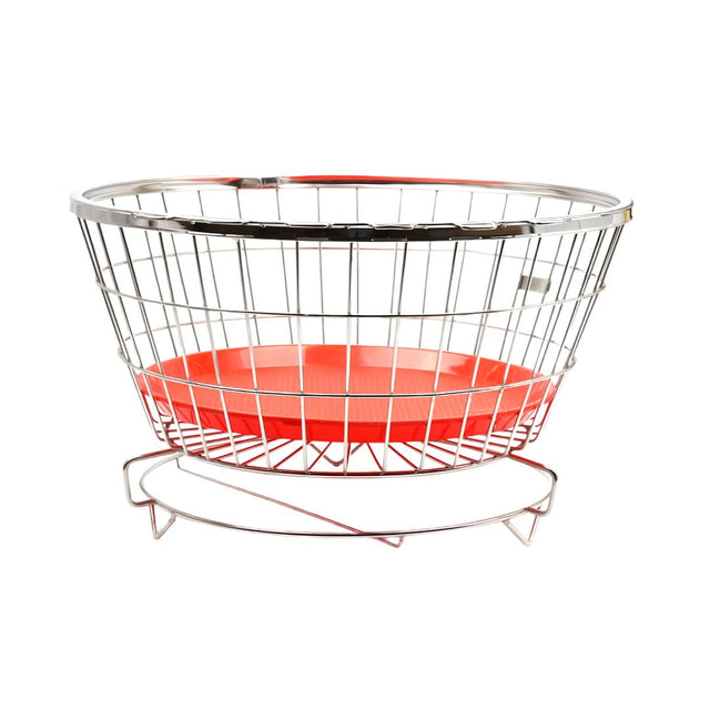 Coconut Y27 Smart Stainless Steel Dish Drainer Round Big _Stand Front View