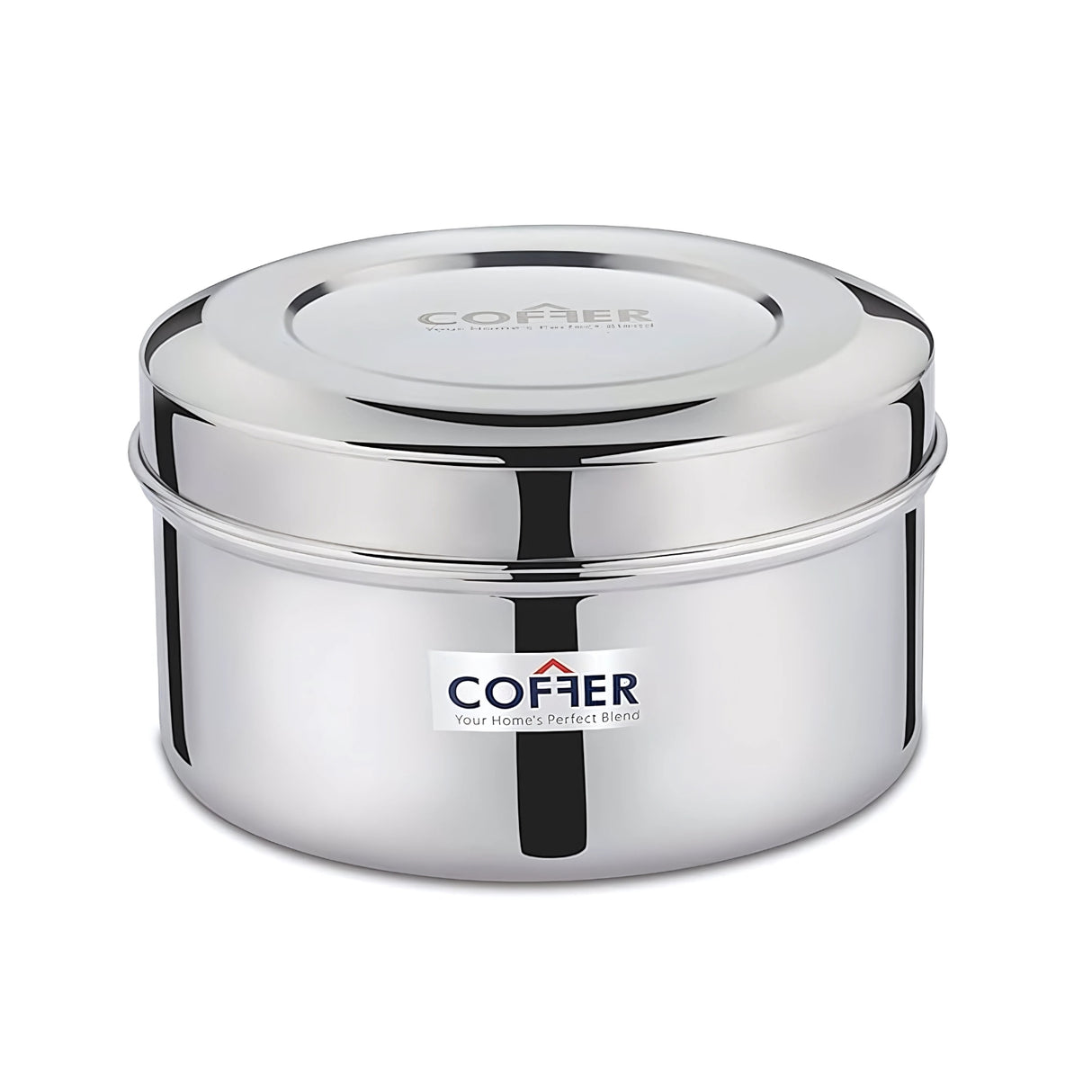 Coffer SS Snack Box or Poori Dabba Multi-Purpose Container with Curve Lid No 1 Small