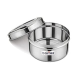 Coffer SS Snack Box or Poori Dabba Multi-Purpose Container with Curve Lid No 1 Small