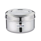 Coffer SS Snack Box or Poori Dabba Multi-Purpose Container with Curve Lid No 3 Large