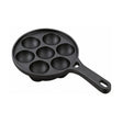 Coffer Cast Iron Appam Patra-Jumbo 7 Pits - Black_Front View