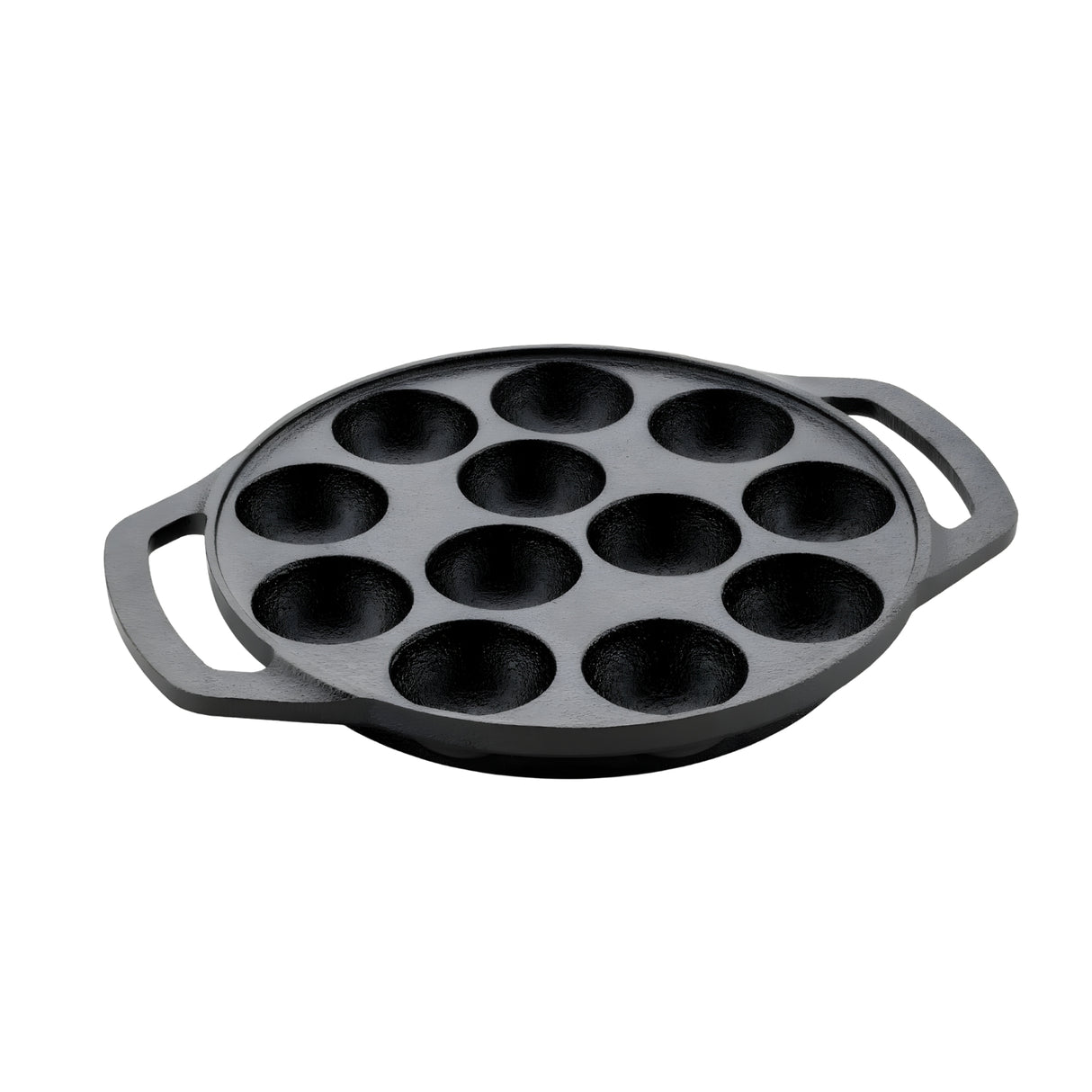 Coffer Cast Iron Appam Patra 12 Pits - Black_1