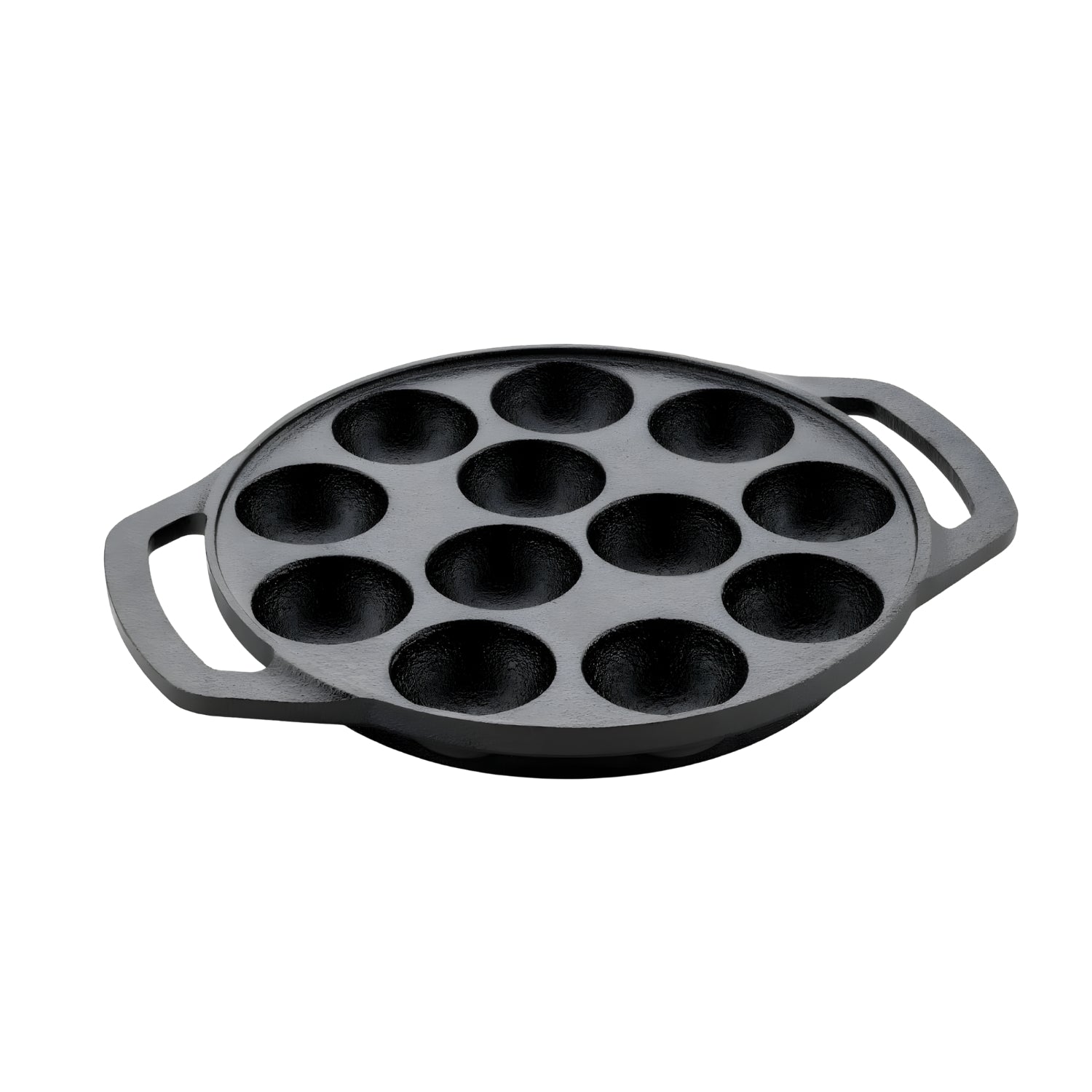 Coffer Cast Iron Appam Patra 12 Pits - Black_1
