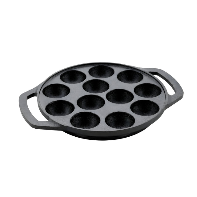 Coffer Cast Iron Appam Patra 12 Pits - Black_1