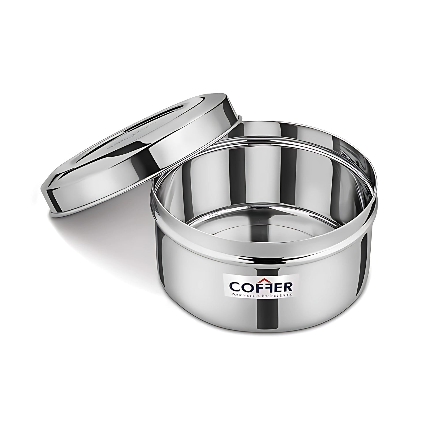 Coffer SS Snack Box or Poori Dabba Multi-Purpose Container with Curve Lid No 1 Small_2