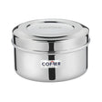 Coffer SS Snack Box or Poori Dabba Multi-Purpose Container with Curve Lid No 1 Small_Front View