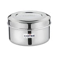 Coffer SS Snack Box or Poori Dabba Multi-Purpose Container with Curve Lid No 2 Medium_Front View