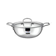 Coffer Triply SS Omega Extra Deep Kadai With Lid 20 cm _ 1.8 L_Front View