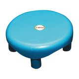 Settle Crest Plastic Foot Stool - Pearl Blue
