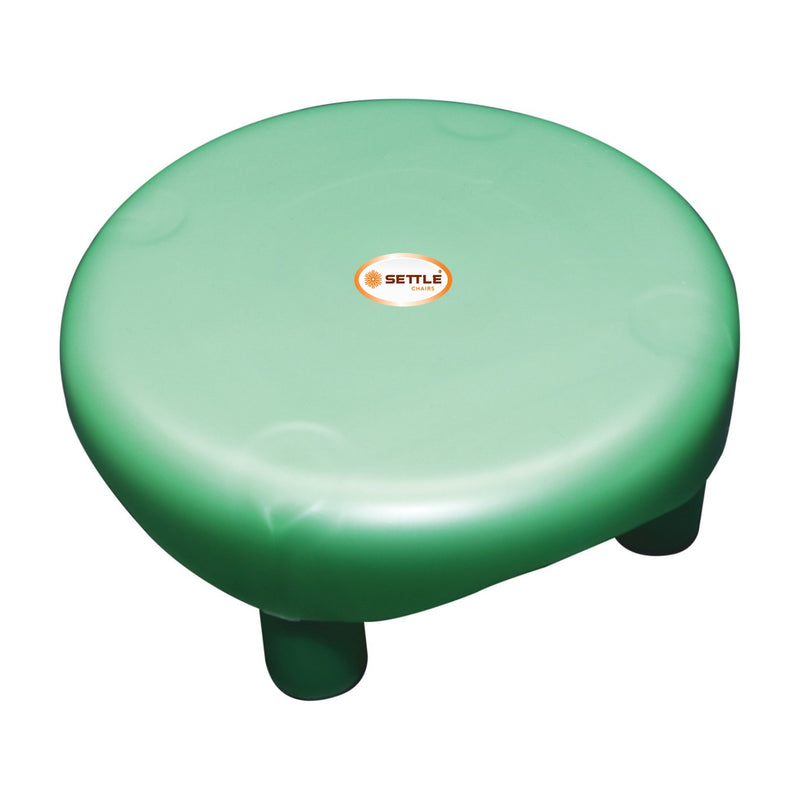 Settle Crest Plastic Foot Stool - Pearl Green