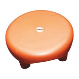 Settle Crest Plastic Foot Stool - Pearl Orange