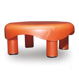 Settle Crest Plastic Foot Stool - Pearl Orange