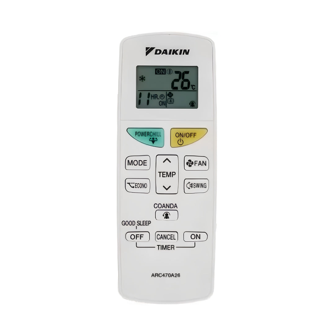 Daikin FTKL50U Split Air Conditioner 1.5 ton - White_Remote View