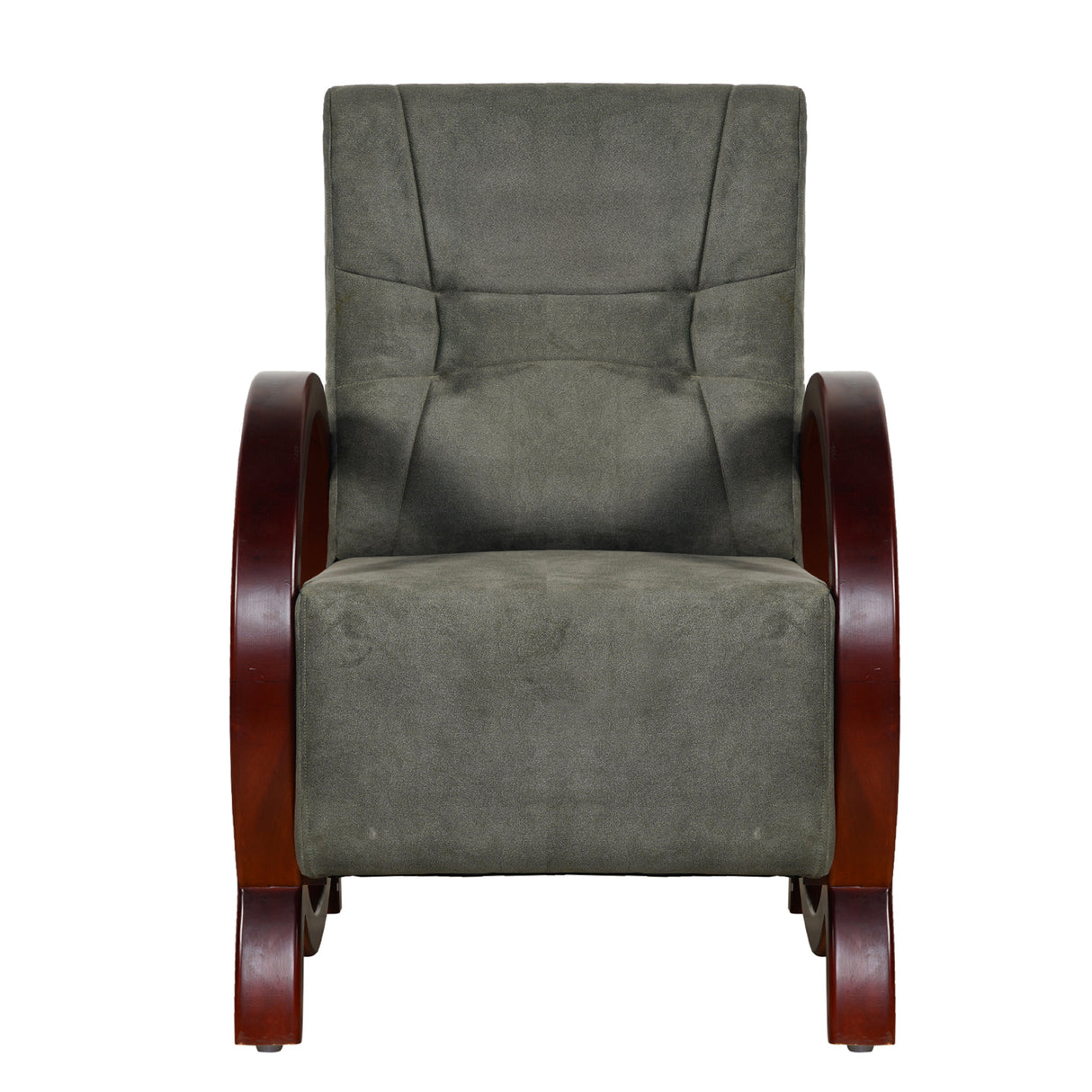 Dakota Wooden Sofa 1 Seater - Light Walnut Finish