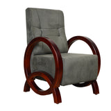 Dakota Wooden Sofa 1 Seater - Light Walnut Finish