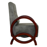Dakota Wooden Sofa 1 Seater - Light Walnut Finish