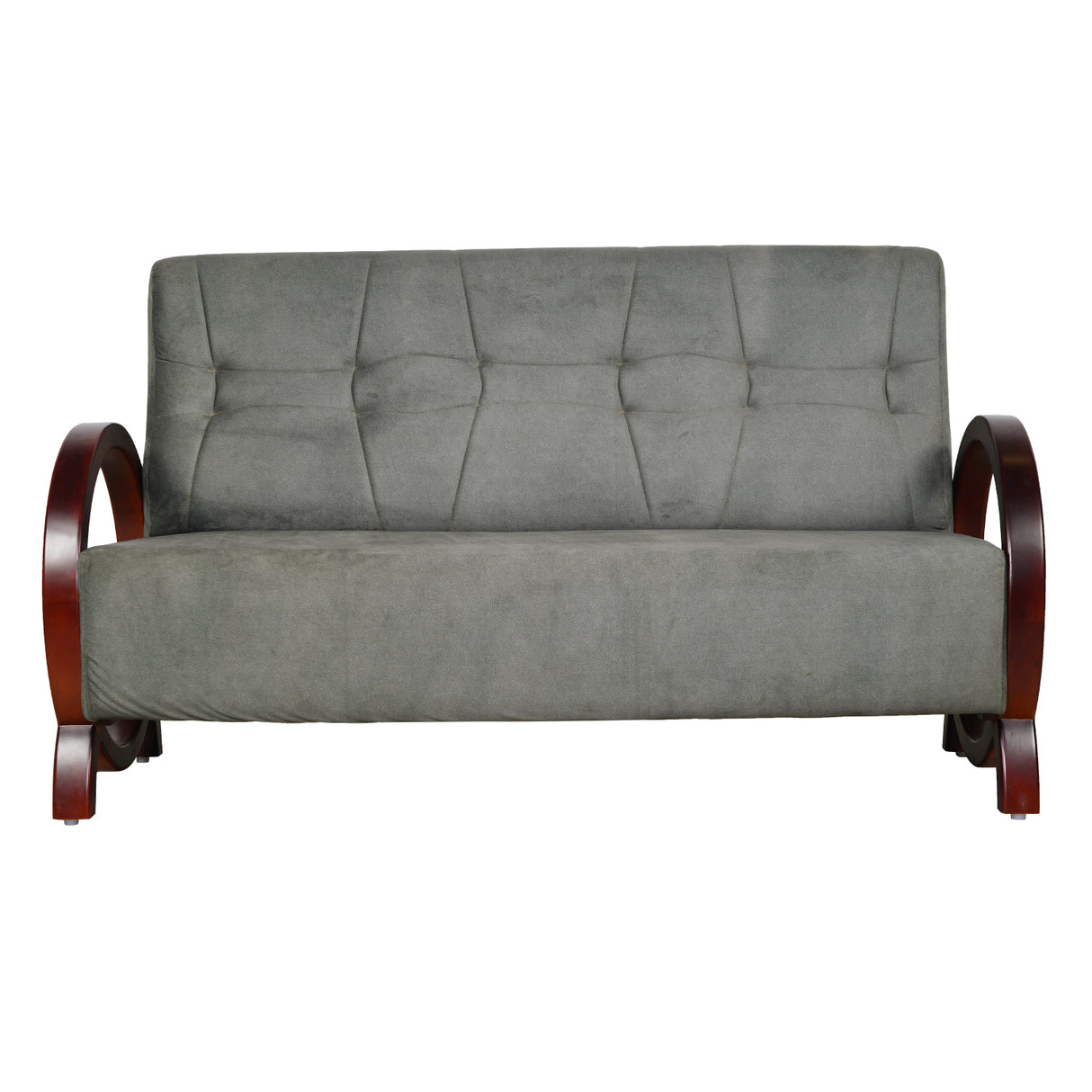Dakota Wooden Sofa Set (3+1+1-Seater) - Light Walnut Finish