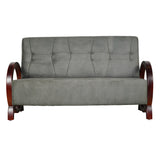 Dakota Wooden Sofa Set (3+1+1-Seater) - Light Walnut Finish