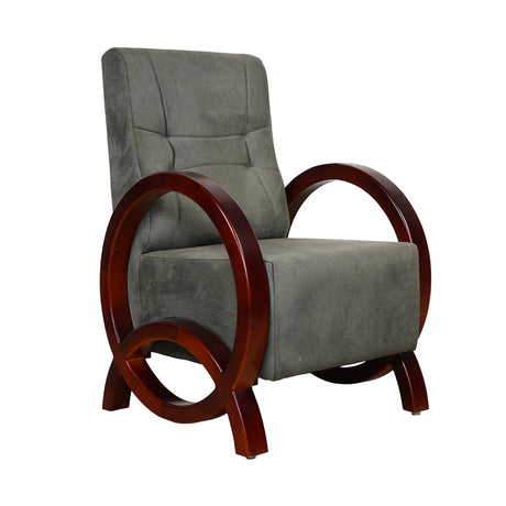 Dakota Wooden Sofa 1-Seater - Light Walnut Finish_1