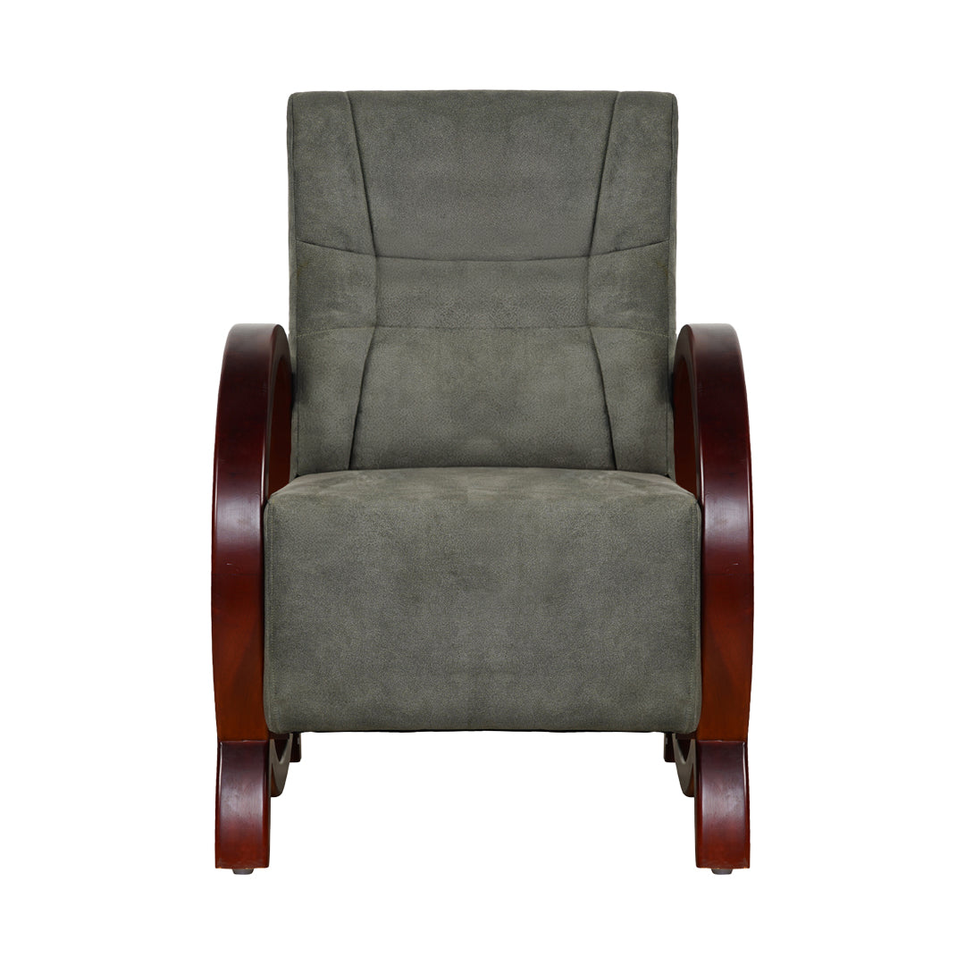 Dakota Wooden Sofa 1-Seater - Light Walnut Finish_2
