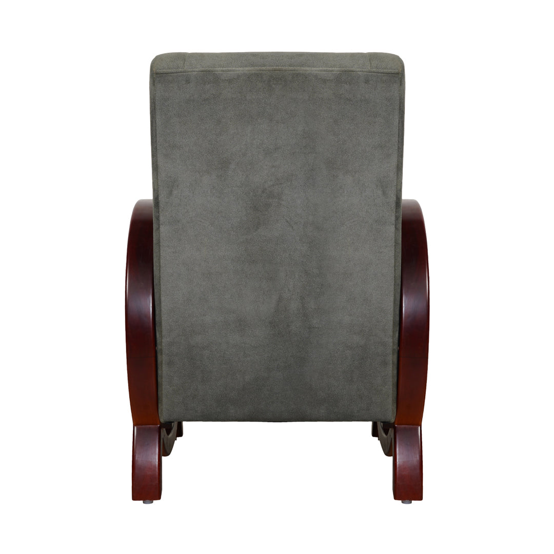 Dakota Wooden Sofa 1-Seater - Light Walnut Finish_4