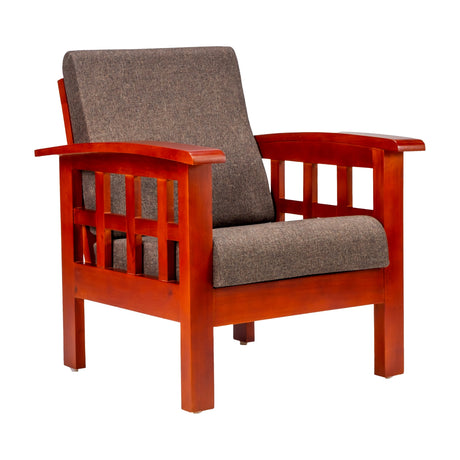Dallas Pro Classic Wooden Sofa 1 Seater - Honey Finish