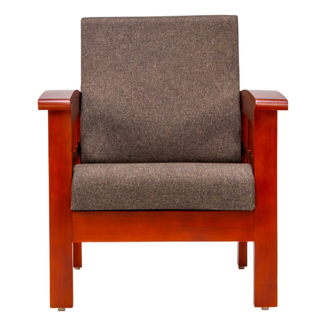 Dallas Pro Classic Wooden Sofa Set (3+1+1 Seater) - Honey Finish